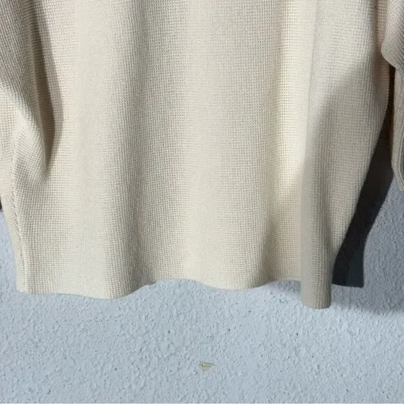 Cyrus Cream Off White Cowl Neck Sweater Size Small - Picture 3 of 5